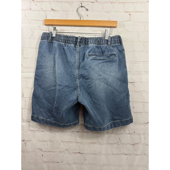 US Polo Assn Jean Shorts Womens Size Small Blue Denim Drawstring Waist - Picture 2 of 7